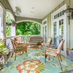 Lahome 6x9ft Floral Non-Slip Outdoor Rug