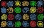 Colorful Circles Kids Area Rug for Playrooms