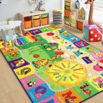 Kid's Learning Area Rug – Non-Slip, Washable 5x7