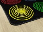 Colorful Circles Kids Area Rug for Playrooms