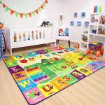 Kid's Learning Area Rug – Non-Slip, Washable 5x7