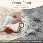 Beige Vintage Washable 8x10 Area Rug