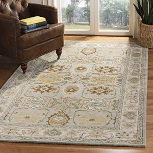 Heritage Collection Light Grey 9' x 12' Area Rug