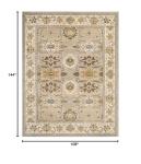 Heritage Collection Light Grey 9' x 12' Area Rug