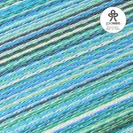 Turquoise & Moss Green Outdoor Striped Rug 90x150 cm