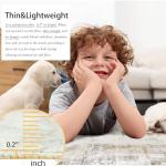 5x8 Abstract Washable Area Rug in Beige/Camel