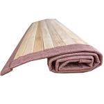 Bamboo Bath Rug with Fabric Edging, Water-Resistant