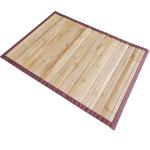 Bamboo Bath Rug with Fabric Edging, Water-Resistant