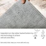 5x8 Abstract Washable Area Rug in Beige/Camel