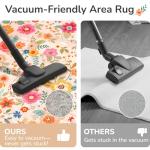 5x7 Floral Area Rug – Machine Washable, Non-Slip