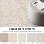 SIILOOM 2x3 Washable Rug Soft Area Rug for Entryway, Cream Beige White Grey Non-Slip Indoor Door Mat Distressed Floral Low-Pile Kitchen Rugs, Neutral Vintage Carpet for Entrance Kitchen Farmhouse