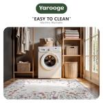 Yarooge 8x10 Floral Area Rug, Machine Washable