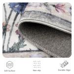 Yarooge 8x10 Floral Area Rug, Machine Washable