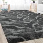 Merelax Area Rugs for Living Room Bedroom, Non-Slip Large 6x9 Feet Soft Fluffy Shaggy Bedside Rug, Indoor Floor Carpet for Kids Dorms, Nursery Rooms, Playroom, Home Decor Aesthetic, Black/White