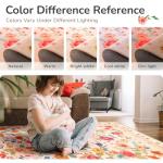 5x7 Floral Area Rug – Machine Washable, Non-Slip