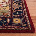 Traditional Oriental Medallion Red Wool Round Rug