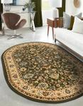 Yasmin Collection 6x9 Oval Green Rug