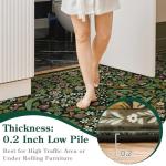 Moynesa 6ft Floral Round Boho Area Rug