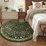 Moynesa 6ft Floral Round Boho Area Rug