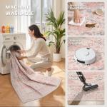 zesthome Pink Rug - 5x7 Area Rugs for Bedroom, Stain Resistant Washable Rugs for Nursery Room, Living Room, Home Decor, Girls Rug (Pink/Blue,5'x7')