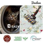 Floral Half Circle Area Rug - Washable Blue/Pink