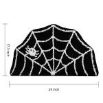 Halloween Black Spider Web Bath Mat, Non-Slip