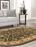 Yasmin Collection 6x9 Oval Green Rug