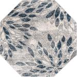 Charleston Gray Octagon Low-Pile Rug - 6 Ft