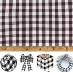 Lightweight Black White Gingham Fabric for DIY Projects