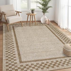 5x7 Non-Slip Washable Modern Area Rug