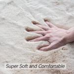 Beige 60x180 cm Soft Fur Rug for Bedroom