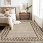 5x7 Non-Slip Washable Modern Area Rug