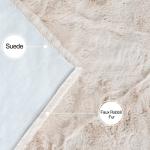 Beige 60x180 cm Soft Fur Rug for Bedroom