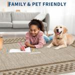 5x7 Non-Slip Washable Modern Area Rug