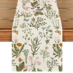 Wildflowers Floral Spring Table Runner 13x72 Inch