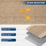 GarveeHome Washable 4x6 Striped Border Area Rug