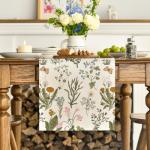 Wildflowers Floral Spring Table Runner 13x72 Inch