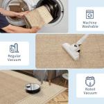 GarveeHome Washable 4x6 Striped Border Area Rug