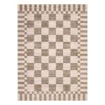Brown Checkered 5x7 Area Rug - Soft & Washable