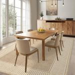 GarveeHome Washable 4x6 Striped Border Area Rug