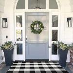 Black and White Checkered Cotton Woven Rug