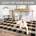 Buffalo Plaid Checkered 3x5 Ft Entryway Rug