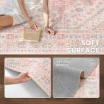 zesthome Pink Rug - 5x7 Area Rugs for Bedroom, Stain Resistant Washable Rugs for Nursery Room, Living Room, Home Decor, Girls Rug (Pink/Blue,5'x7')