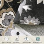 Lahome Floral Washable 3x5 Non-Slip Area Rug