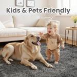 8x10 Area Rugs for Living Room: Ultra Soft Fluffy Shag Grey Rugs for Bedroom, Non-Slip Large Fuzzy Plush Rug Indoor Floor Carpet for Nursery Kids Boys Girls Room, Dorms, Playroom, Modern Home Decor