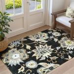 Lahome Floral Washable 3x5 Non-Slip Area Rug