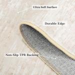 Beige Washable Modern Rug for Living Room