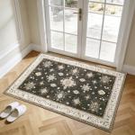 Vintage Floral Washable Non-Slip Area Rug 2'x3