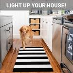 Striped Welcome Mat for Indoor and Outdoor Use