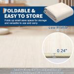 5x7 Washable Non-Slip Ivory Area Rug